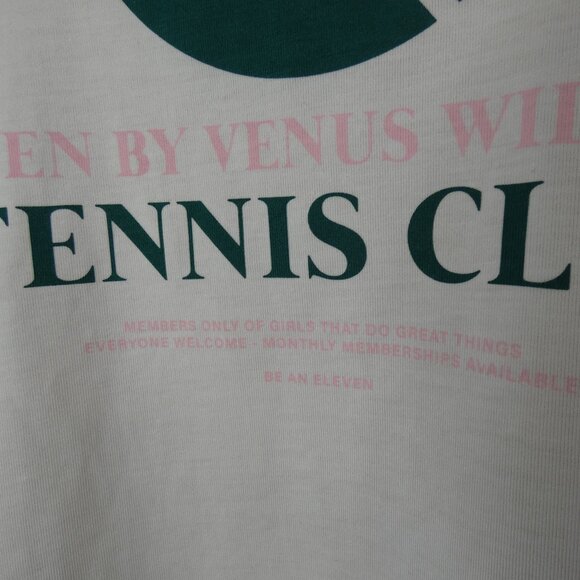 Eleven Venus Williams Women's M NWT Country Club Cropped Tee White Cotton Blend - Picture 3 of 9